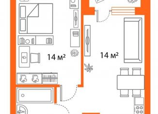 Сдается однокомнатная квартира, 37.5 м2, Санкт-Петербург, Орлово-Денисовский проспект, 19к3, ЖК Орловский Парк