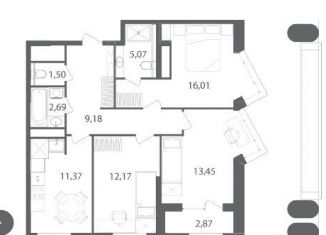 Продается 3-ком. квартира, 72.9 м2, Волгоград, Ворошиловский район