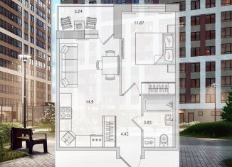 Продаю 1-ком. квартиру, 38.3 м2, Санкт-Петербург, проспект Просвещения, проспект Просвещения