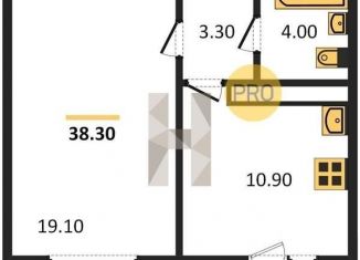 1-ком. квартира на продажу, 38.3 м2, хутор Ветряк, Выборская улица, 14