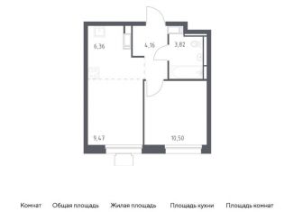 Однокомнатная квартира на продажу, 34.3 м2, Московская область, жилой комплекс Томилино Парк, к5.4
