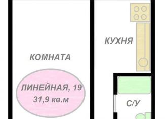 Продажа однокомнатной квартиры, 31.9 м2, Кушва, Линейная улица, 19