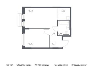 Продам 1-комнатную квартиру, 38.7 м2, село Лайково