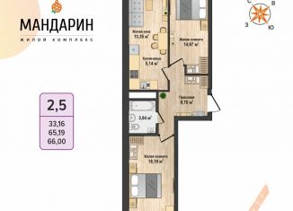 Продается двухкомнатная квартира, 66 м2, Удмуртия