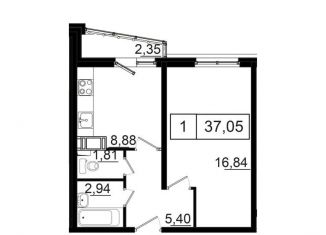 Продается 1-ком. квартира, 37.1 м2, деревня Янино-2