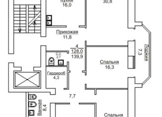 Продается четырехкомнатная квартира, 137 м2, Москва, станция Стрешнево, 1-й Пехотный переулок, 2