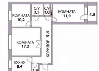 Продается трехкомнатная квартира, 90.2 м2, Москва, улица Зорге, 9к2, ЖК Рихард