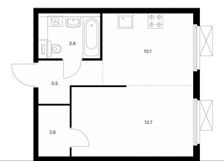 1-ком. квартира на продажу, 33.7 м2, Котельники, ЖК Кузьминский Лес