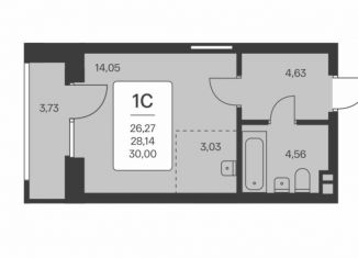 Продам квартиру студию, 29.4 м2, Новосибирск, Красный проспект, 167/3, ЖК Расцветай на Красном