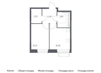 Продается однокомнатная квартира, 32.7 м2, Московская область, жилой комплекс Квартал Строгино, к2