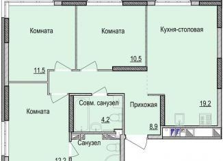 Продаю трехкомнатную квартиру, 70.4 м2, Ижевск, жилой район Культбаза