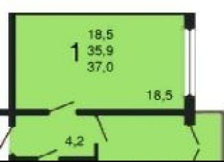 Продам 1-ком. квартиру, 37 м2, посёлок Отрадное, Весенняя улица, 3