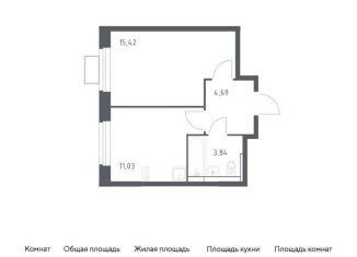 Продается 1-ком. квартира, 35 м2, Московская область, жилой комплекс Новое Видное, 15