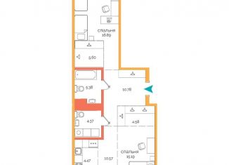 Продам 2-комнатную квартиру, 77.8 м2, Иркутск, ЖК Пулковский, Пулковский переулок, 30