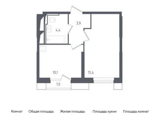 Продам 1-комнатную квартиру, 35.2 м2, Московская область, жилой комплекс Спутник, 20
