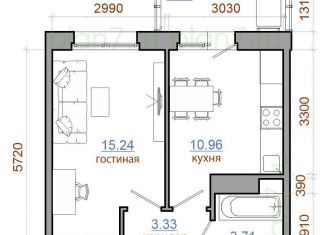 Продажа 1-ком. квартиры, 37.6 м2, рабочий поселок Маркова, жилой комплекс Ботаника, 6, ЖК Ботаника