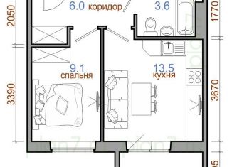 Продам 1-комнатную квартиру, 36.5 м2, рабочий поселок Маркова, жилой комплекс Ботаника, 7, ЖК Ботаника