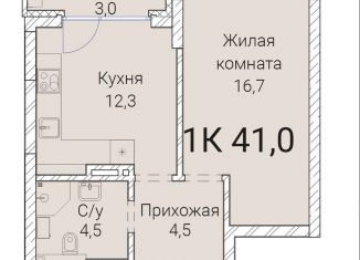 Продается 1-комнатная квартира, 41 м2, Новосибирск, Овражная улица, 2А, метро Заельцовская