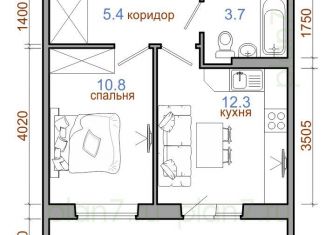 Продаю 1-ком. квартиру, 41.1 м2, рабочий поселок Маркова, жилой комплекс Ботаника, 6, ЖК Ботаника