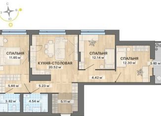 Продам трехкомнатную квартиру, 89 м2, Екатеринбург, метро Геологическая, Красноуфимская улица