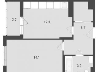 Продаю 1-ком. квартиру, 39.6 м2, Самара, ЖК АмГрад, Южное шоссе, 7