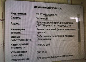 Участок на продажу, 6 сот., ДНТ Ивушка, улица Надежды, 46