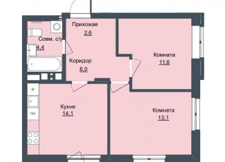 Продажа двухкомнатной квартиры, 51.8 м2, Ижевск, Северо-Западный жилой район