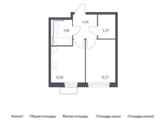 Однокомнатная квартира на продажу, 32.7 м2, Красногорск, жилой комплекс Квартал Строгино, к2