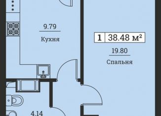 Продажа 1-комнатной квартиры, 38.5 м2, Мурино, Екатерининская улица, 19