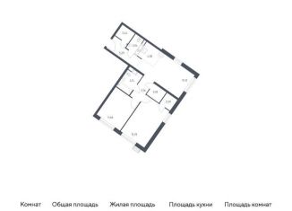 Продается 2-ком. квартира, 68.3 м2, Москва, жилой комплекс Квартал Румянцево, к2