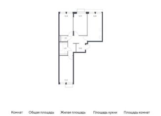 Продам трехкомнатную квартиру, 76.1 м2, Московская область, жилой комплекс Квартал Строгино, к2