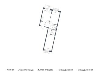 2-комнатная квартира на продажу, 58.2 м2, Московская область, жилой комплекс Рублёвский Квартал, 60
