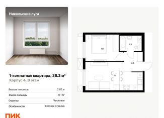 Продажа 1-комнатной квартиры, 36.3 м2, Москва, ЖК Никольские Луга