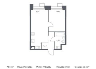 Продажа однокомнатной квартиры, 37.4 м2, Москва