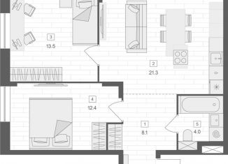 Продам 2-комнатную квартиру, 59.3 м2, Москва, Верхняя Красносельская улица, 19с2, ЦАО