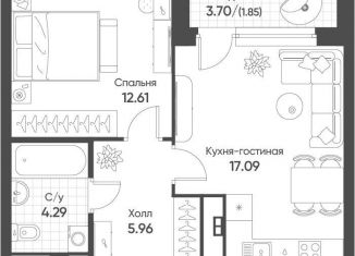 Продается однокомнатная квартира, 41.8 м2, Екатеринбург, Чкаловский район