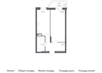 Продается 1-комнатная квартира, 44.1 м2, посёлок Жилино-1, жилой комплекс Егорово Парк, к1, ЖК Егорово Парк