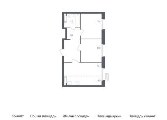 Продается двухкомнатная квартира, 53.8 м2, деревня Столбово, проспект Куприна, 36к1