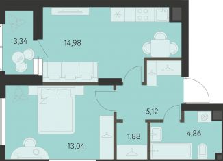 Продам 1-ком. квартиру, 41.6 м2, Екатеринбург, метро Чкаловская, улица Вильгельма де Геннина, 23