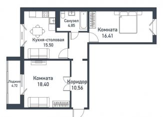 Трехкомнатная квартира на продажу, 65.7 м2, Челябинская область, Ласковая улица, 24