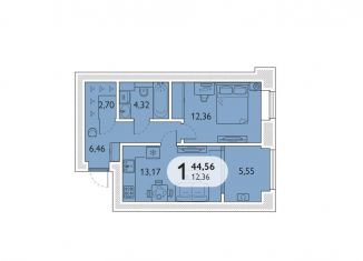 Продажа 1-комнатной квартиры, 44.6 м2, Брянская область, микрорайон Мегаполис-Парк, 23к2