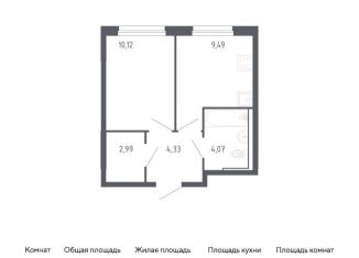 Продам однокомнатную квартиру, 31 м2, Тюмень, жилой комплекс Чаркова 72, 2.1