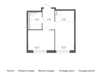 Однокомнатная квартира на продажу, 33.8 м2, Тюмень, Ленинский округ, жилой комплекс Чаркова 72, 2.2