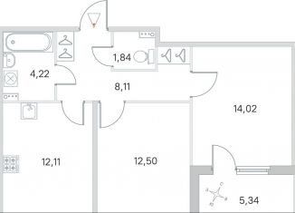 Продаю 2-ком. квартиру, 55.5 м2, посёлок Стрельна, ЖК Любоград