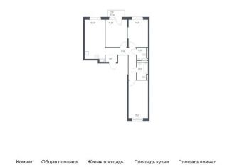 Продаю 3-комнатную квартиру, 72.5 м2, Виллозское городское поселение
