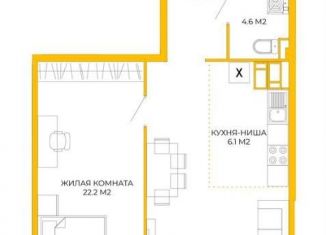 Продаю 2-комнатную квартиру, 53 м2, Пенза, Побочинская улица, с13