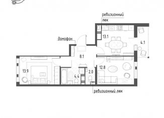 Продаю двухкомнатную квартиру, 56.4 м2, Санкт-Петербург