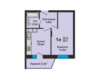Продажа однокомнатной квартиры, 35.7 м2, Владимирская область, улица Верхняя Дуброва, 42