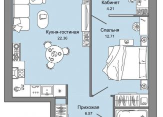 Продам 2-ком. квартиру, 52 м2, Киров, улица 4-й Пятилетки, 82