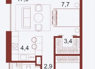 Продажа 1-комнатной квартиры, 47 м2, Москва, Тверской район
